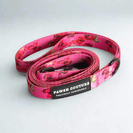 Crimson  Bloom dog Leash